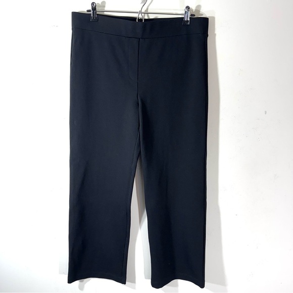 2/$35 Loft Black Pull On Straight Ponte Knit Pants - Picture 1 of 9